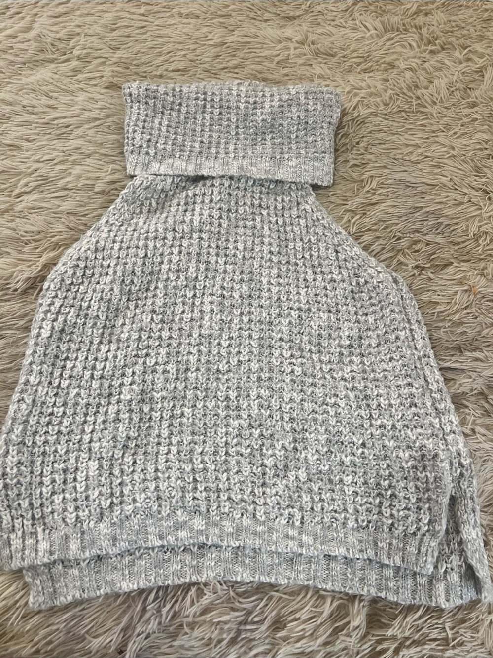 Pilcro Heather Gray Cowl Neck Knit Sweater
